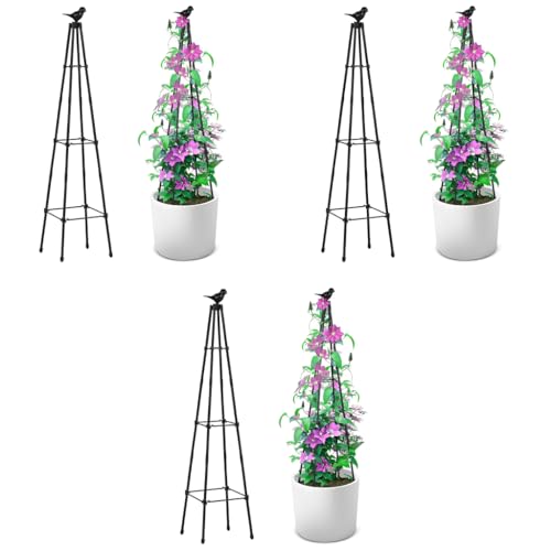 HASTHIP® 120CM Trellis for Climbing Plants Plastic Climber Support Adjustable Triangle Creeper Plant Sticks for Clematis Roses Ivy 3PCS HASTHIP® 120CM Trellis for Climbing Plants Plastic Climber Support Adjustable Triangle Creeper Plant Sticks for Clematis Roses Ivy 3PCS